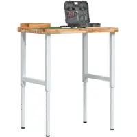 vidaXL Möbel Werkbank 80x60x(73-99,5) cm Massivholz Akazie Rechteckig - Werkbänke 3309714