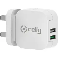 Celly TC2USBTURBOUK Ladegerät für mobile Geräte Weiss Innen