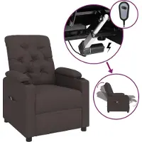 Syfax Relaxsessel Elektrisch Dunkelbraun Stoff