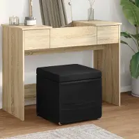vidaXL "SPRING SALE"Hocker für Schlaf- und Wohnzimmer - Moderne design, Schwarz 41 x 41 x 40 cm Stoff und Pressholz GermanyMöbel 14843 - Barhocker
