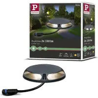 Paulmann Plug & Shine LED-Bodenleuchte 93920 2x3W 93920, dimmbar, schwarz, Aluminium, Modern