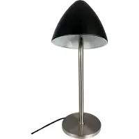 Dyberg Larsen Oulu Tischleuchte Black/Brushed Steel - , Oulu, Metallisch, für Wohnzimmer, Metall, Design