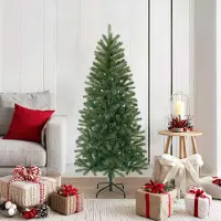 vidaXL "Schlussverkauf" Künstlicher Weihnachtsbaum(1 pc) - Kunstbaum/Tannenbaum - Grün 150 cm PVC, PE und Stahl C8147