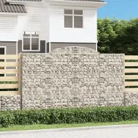 Prolenta Maison Exclusive - Gabionen mit Hochbogen 13 Stk 300x50x180/200cm Verzinktes Eisen