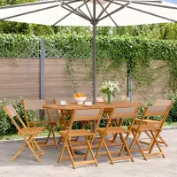 vidaXL "im Angebot" Gartenstühle 8 Stk. - bis 150 kg - Klappbar Taupe Stoff und Massivholz - Stapelsessel CC9590
