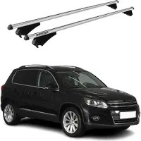 Menabo Dachträger Grundtäger für VW Tiguan Cross 5N 2014-2017 75kg Alu Silber 2x