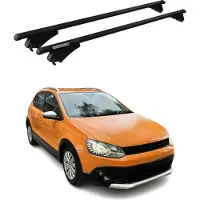 Menabo Dachträger Grundtäger für VW Polo V Cross 6R 2009-2017 75kg Alu Schwarz