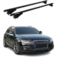 Omac Menabo Dachträger Grundtäger für Audi A4 B8 Allroad 2009-2015 75kg Alu Schwarz