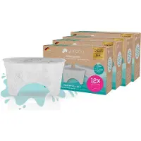 DS Produkte yucona Wasserfilter Nachfüllset 12 Filter ca. 12 Monate Wiederverwendbar Kartusche 96% Plastikersparnis Germany Aktivkohle Kokosnussschalen
