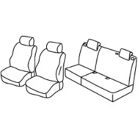 Lampa Sitzbezüge Set Superior beige 8 mm für Fiat Grande Punto 5p, Punto Evo 5p