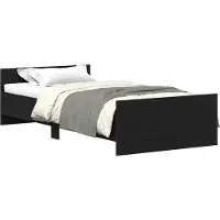 Syfax Bettgestell ohne Matratze Schwarz Eichen-Optik 90x200 cm