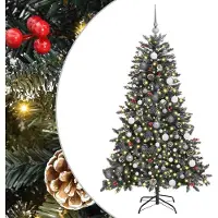 Syfax Künstlicher Weihnachtsbaum Grün 180 cm PVC, Plastik und Stahl