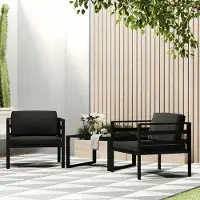 vidaXL Möbel Einzelsofa mit Kissen Aluminium Anthrazit - Gartenstühle &34343