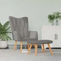 Prolenta Maison Exclusive - Relaxsessel mit Hocker Taupe Stoff
