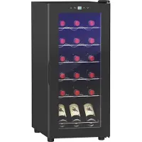 HOMCOM - Weinkühlschrank - 34,5B x 45T x 78H cm - schwarz