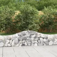 Prolenta Maison Exclusive - Gabionen mit Hochbogen 3 Stk. 200x30x40/60 cm Verzinktes Eisen