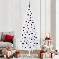 vidaXL "Schlussverkauf" Künstlicher Weihnachtsbaum(1 pc) - Kunstbaum/Tannenbaum - Weiß 210 cm PVC und Stahl C8074