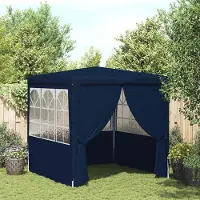vidaXL Möbel Profi-Partyzelt mit Seitenwänden 2,5x2,5 m Blau 90 g/m² - Pavillons & Partyzelte &28641