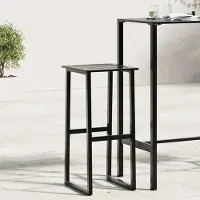 vidaXL "im Angebot" Barhocker 2 Stk. - bis 150 kg - Schwarz 38x38x80 cm Pulverbeschichteter Stahl - Stapelsessel CC17794