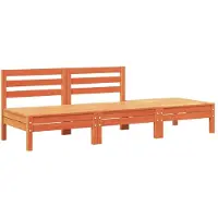 vidaXL Gartensofa 3-Sitzer Wachsbraun Massivholz Kiefer