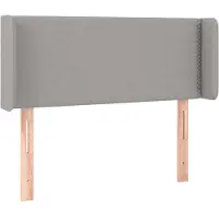Syfax Kopfteil mit Ohren Hellgrau 103x16x78/88 cm Stoff