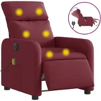 Sonstiges Massagesessel Elektrisch Weinrot Stoff