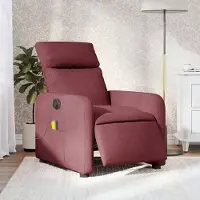 vidaXL CLORIS Massagesessel Elektrisch - Weinrot Stoff - Fernsehsesel LL0000254913