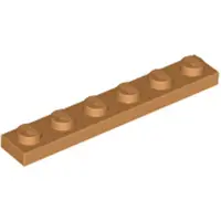 LEGO 1x6 Platte 3666 - 50 Stück Mittleres Nougat