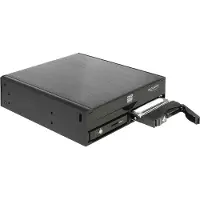 DeLOCK 47230, 13,3 cm (5.25"), SATA III, Schwarz, Aluminium, 146,2 mm, 149,7 mm