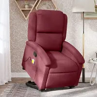 vidaXL Cloris DesignMöbel Massagesessel mit Aufstehhilfe Weinrot Stoff , Klassische Sessel 2024 Neu