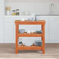 vidaXL Möbel Werkbank Wachsbraun 78.5 x 50 x 80 cm Massivholz Kiefer - Werkbänke 865374