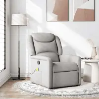 Prolenta Maison Exclusive - Massagesessel Wolkengrau Stoff