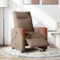 Prolenta Maison Exclusive - Massagesessel Elektrisch Braun Stoff