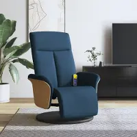 Prolenta Maison Exclusive - Massagesessel mit Fußteil Blau Stoff
