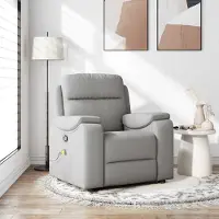Prolenta Maison Exclusive - Massagesessel Wolkengrau Stoff