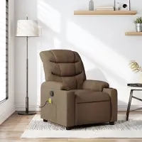 vidaXL Massagesessel Braun Stoff , Klassische Sessel 2024 Neu