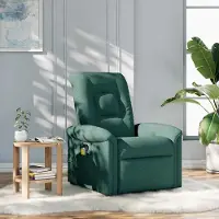 Prolenta Maison Exclusive - Massagesessel Dunkelgrün Stoff