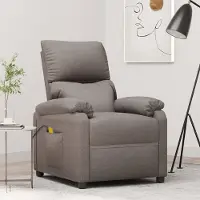vidaXL Möbel Massagesessel Taupe Stoff - Massagesessel 342466