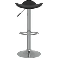 vidaXL "Winterschlussverkauf "1 Pcs Barhocker - CLORIS - Barstuhl - Optimal Komfort, Schwarz Verchromter Stahl und Kunstleder - 44 x 44 x (60-81) cm - DEMöbel8563925