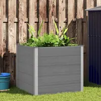 vidaXL "Rabatt" Garten-Hochbeet/Pflanzgefäß/Pflanzkübel - WPC 100x100x91 cm Grau - Beete CC19882
