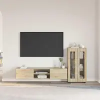 vidaXL "Winter Sale" TV-Schrankset mit Schubladen mit Tür Sonoma-Eiche Holzwerkstoff - Wohnwände Design Neu149439