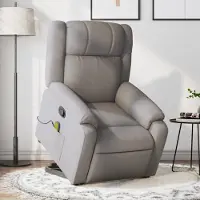 Prolenta Maison Exclusive - Massagesessel mit Aufstehhilfe Taupe Stoff