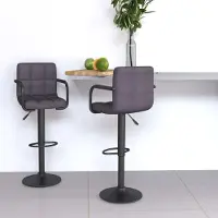 vidaXL "2026 Promotion" Barhocker 2 Stk. - Hohe Qualität - Taupe Stoff - Barhocker CC18822