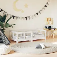 vidaXL "im Angebot" Kinderbett Weiß 70x140 cm Massivholz Kiefer - Kinderbetten CC22913