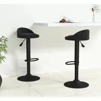 vidaXL Möbel Barhocker 2 Stk. Schwarz Samt - Barhocker 333598