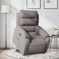 Prolenta Maison Exclusive - Relaxsessel mit Aufstehhilfe Taupe Stoff