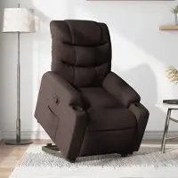Prolenta Maison Exclusive - Relaxsessel mit Aufstehhilfe Dunkelbraun Stoff