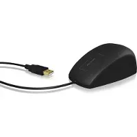 Keysonic KSM-5030M-B, Wasserdichte Maus, Silikone, Wasserdicht IP68, Scrollen mit Touchsensor, USB 1,8 m, schwarz, Beidhändig, USB Typ-A, Schwarz