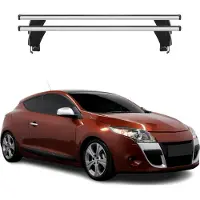 Menabo Dachträger für Renault Megane Coupé mk3 2008-2012 Pre-FL 50kg Alu Grau 2x