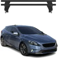 Menabo Dachträger Grundtäger für Volvo V40 2012-2016 Pre-FL 50kg Alu Schwarz 2x
